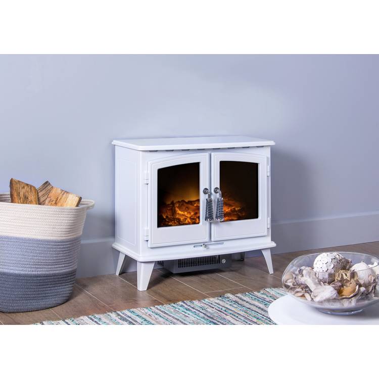Adam Woodhouse white electric freestanding stove 1.8kW (British brand)