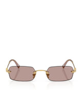 Harrods Miu Miu Metal Rectangular Sunglasses- Buy online at McGrocer