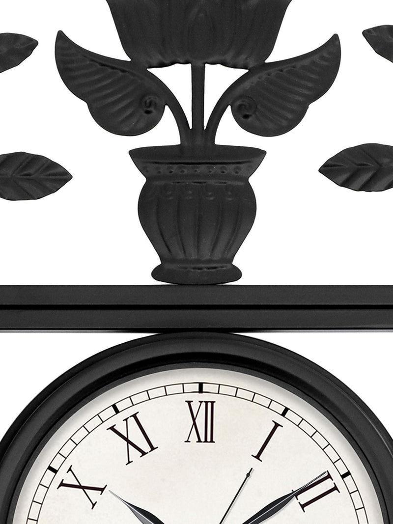 Charles Bentley black outdoor wall clock thermometer hygrometer - British product