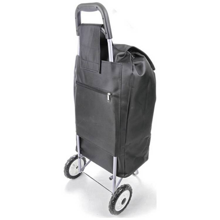 black 2 wheel folding shopping trolley 82L (British brand)