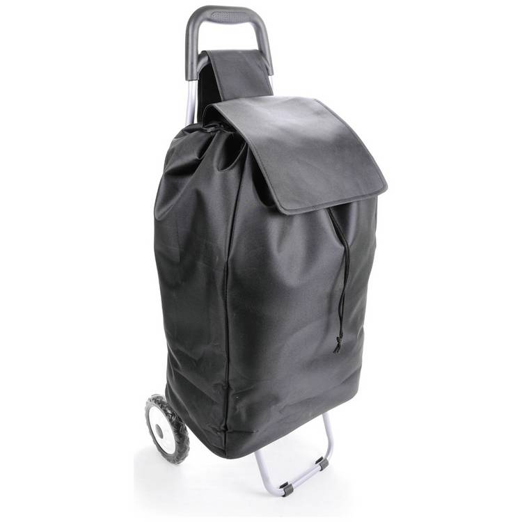 black 2 wheel folding shopping trolley 82L (British brand)
