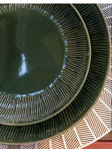 Next Mikasa Jardin Green Stoneware Side Plate Set of 4 21.5cm- Buy online at McGrocer