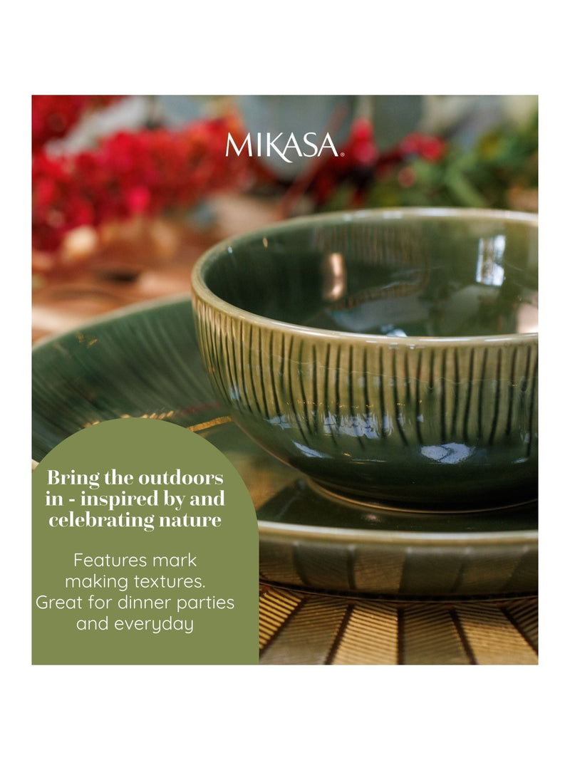 Mikasa Green Jardin cereal bowls set of 4, imported from the UK