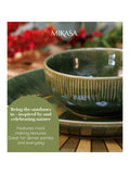 Mikasa Green Jardin cereal bowls set of 4, imported from the UK