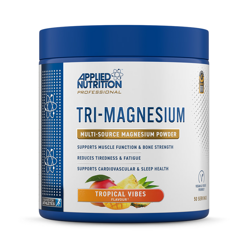Applied Nutrition Tri-Magnesium Powder Tropical Vibes 200g, imported from the UK