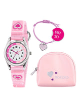 Next Peers Hardy Tikkers Girls Pink Canvas Watch, Purse and Bracelet Set- Buy online at McGrocer