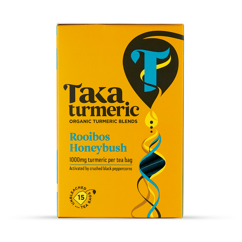 Taka Turmeric organic rooibos honeybush turmeric tea 15 teabags, UK version