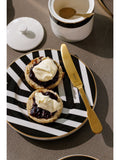 Mikasa white luxe deco with gold rim side plates set of 4, imported from the UK