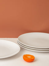 Next Mikasa Chalk White Porcelain Dinner Plate Set of 4- Buy online at McGrocer