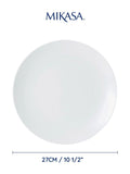 Mikasa Chalk porcelain dinner plate set of 4, imported from the UK