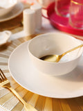 Mikasa Chalk porcelain dinner plate set of 4, imported from the UK
