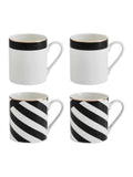 Mikasa Luxe Deco Fine China Mug Set 4, imported from the UK