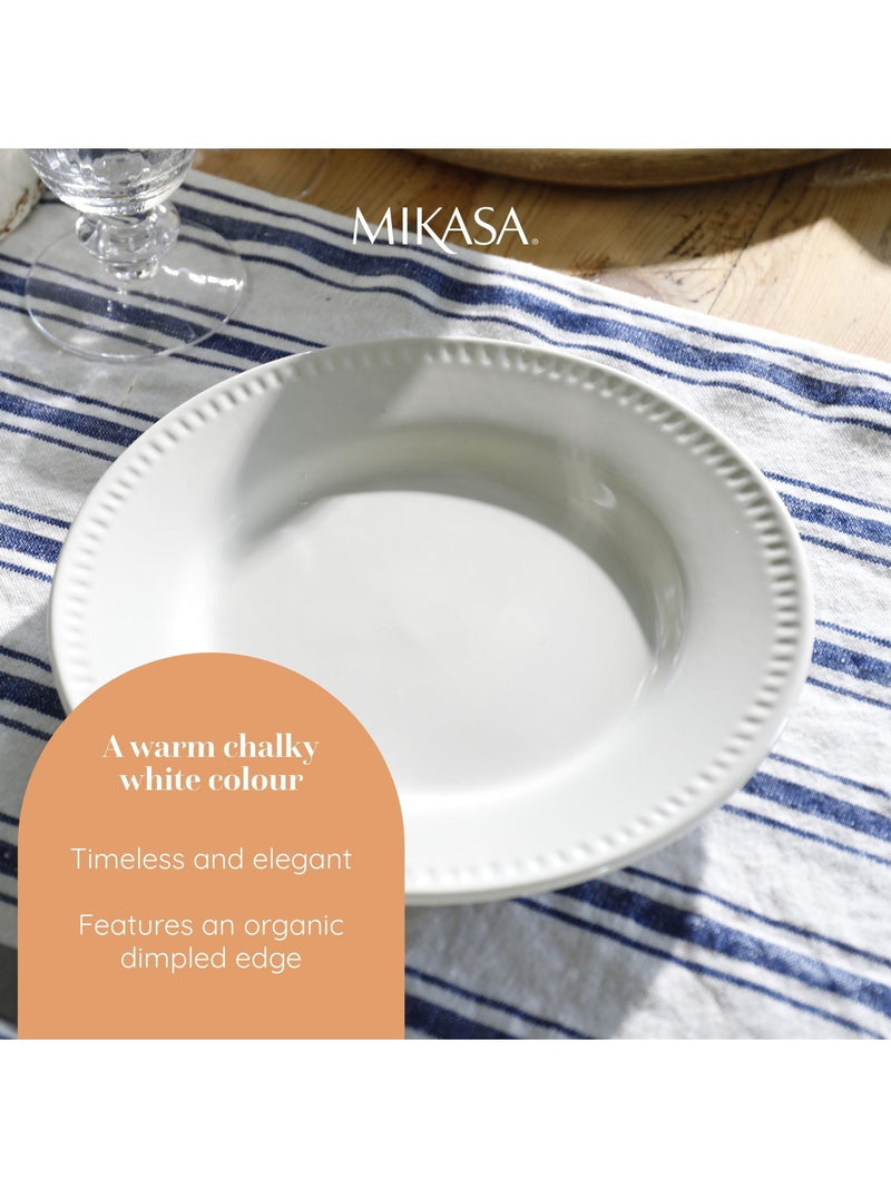Mikasa 4-piece stoneware side plates 21cm (British brand)