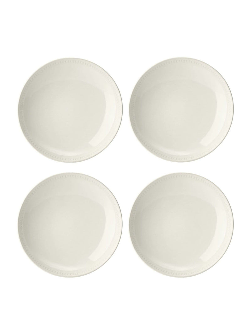 Mikasa White Cranborne stoneware pasta bowl set of 4, imported from the UK
