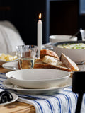 Mikasa White Cranborne stoneware pasta bowl set of 4, imported from the UK