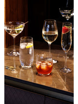 Mikasa Treviso Crystal Highball Ribbed Glass Set of 4 400ml