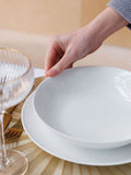 Mikasa set of 4 white porcelain pasta bowls 28cm (British brand)