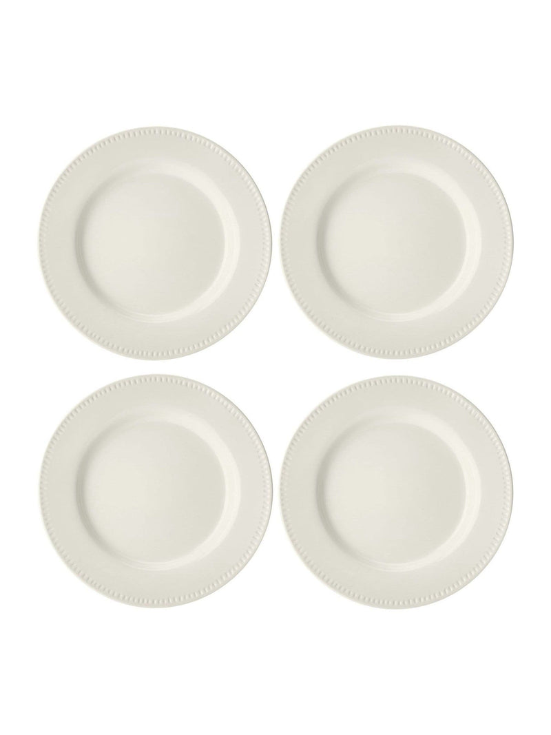 Mikasa White Cranborne stoneware dinner plates 27cm diameter, imported from the UK
