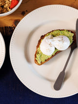 Next Mikasa Set of 4 White Cranborne Stoneware Dinner Plates 27cm- Buy online at McGrocer