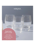 Mikasa Clear Treviso Crystal Stemless Wine Glasses Set of 4, imported from the UK