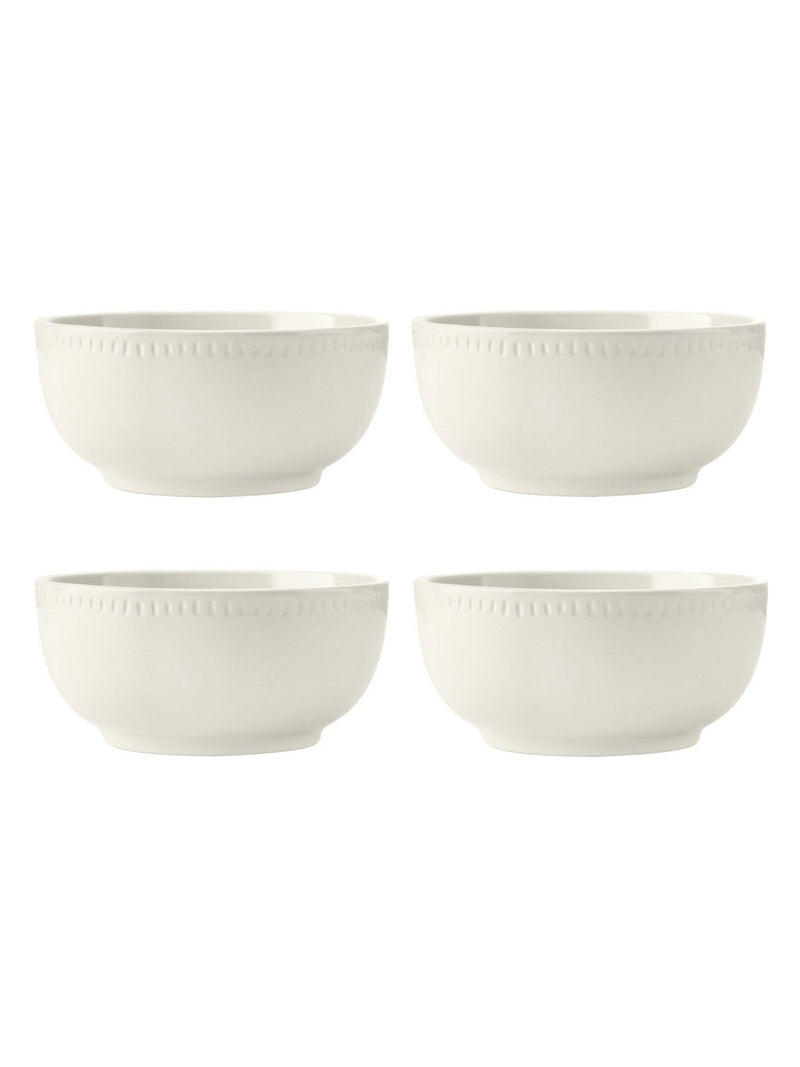Mikasa white Cranborne ceramic bowl set of 4, imported from the UK