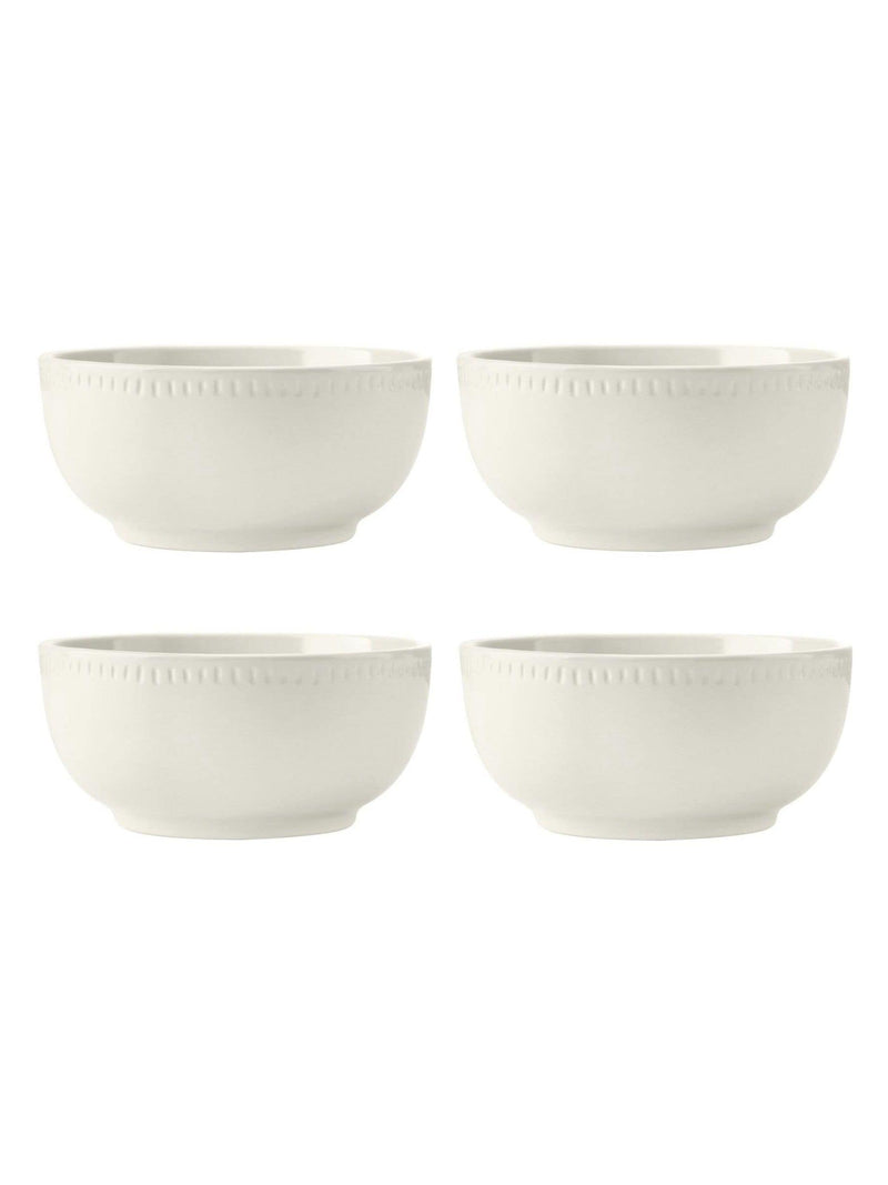 Mikasa white Cranborne ceramic bowl set of 4, imported from the UK