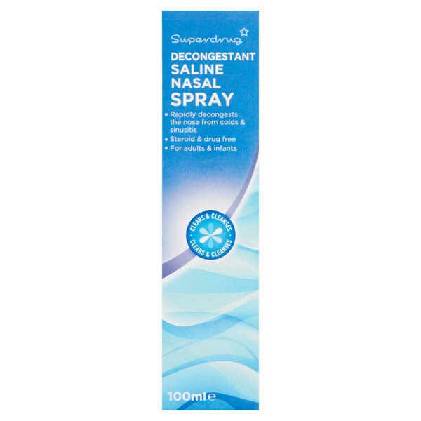 Superdrug Decongestent Saline Nasal Spray 100ml GOODS Superdrug