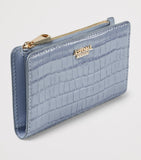 Aspinal of London croc-embossed Mayfair purse, imported from the UK