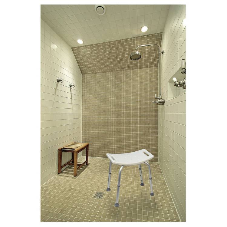 Aidapt shower stool with non-slip feet, imported from the UK