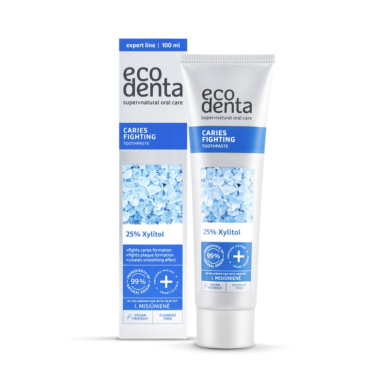 Ecodenta caries fighting toothpaste with Xylitol 100ml - British product