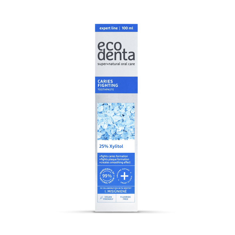 Ecodenta caries fighting toothpaste with Xylitol 100ml - British product
