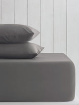 Next Grey Charcoal Cotton Rich Extra Deep Fitted Bed Sheet- Buy online at McGrocer