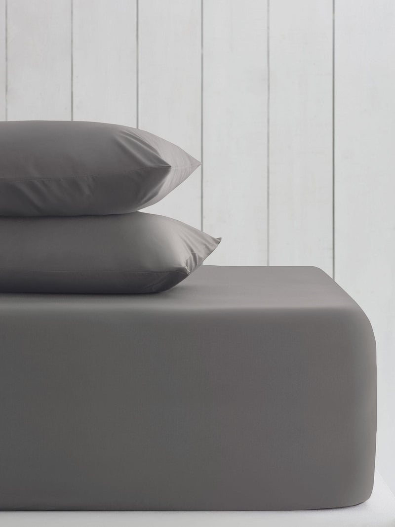Grey Charcoal Cotton Rich Extra Deep Fitted Bed Sheet