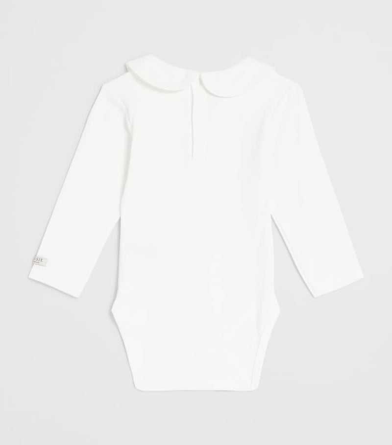 Organic Cotton Bunny Motif Bodysuit with Long Sleeves for Babies 0-24 Months