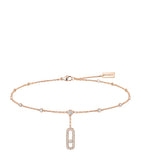 Messika ankle bracelet rose gold diamond 0.35ct, UK version