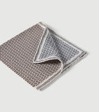 Brunello Cucinelli tile-pattern silk pocket square 35x35cm (British brand)
