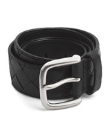Harrods Bottega Veneta Grained Leather Intrecciato Belt- Buy online at McGrocer