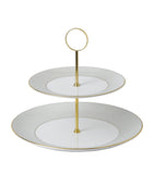 Wedgwood Gio Gold 2-Tier Cake Stand (British brand)
