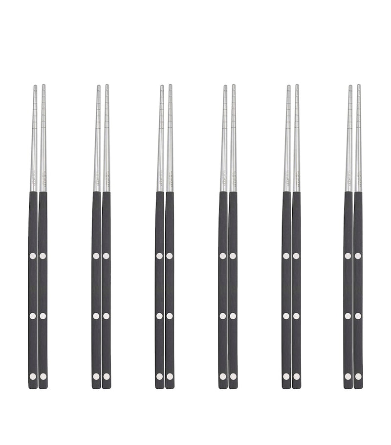 Bugatti Allegra Edelstahl-Essstäbchen Set mit 6 Stück, UK-Version