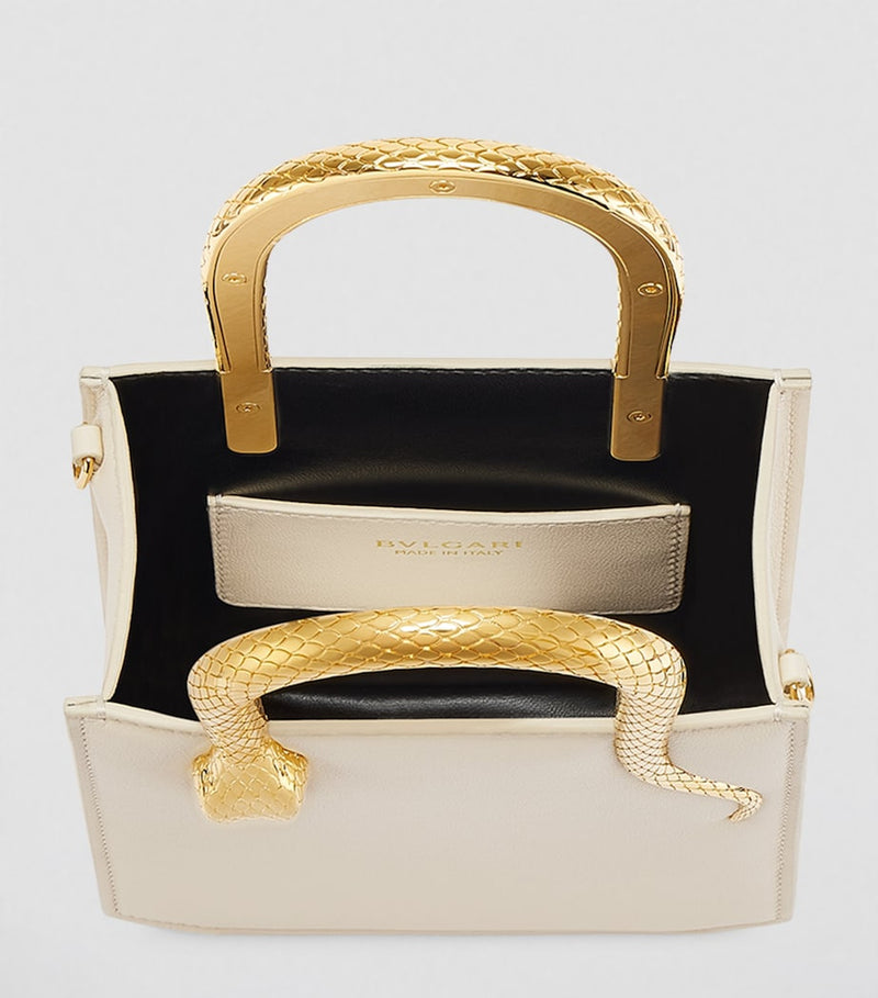 Bvlgari mini leather serpentine tote bag, imported from the UK