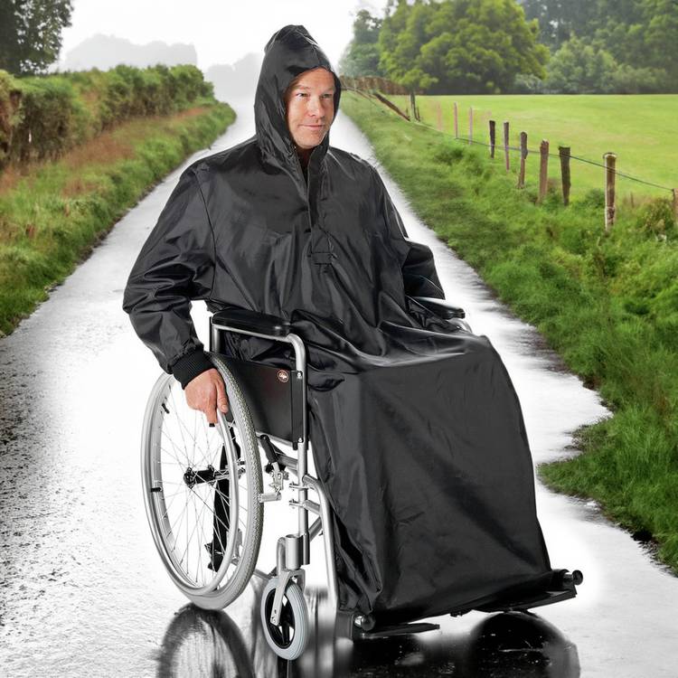Streetwize waterproof wheelchair poncho, imported from the UK