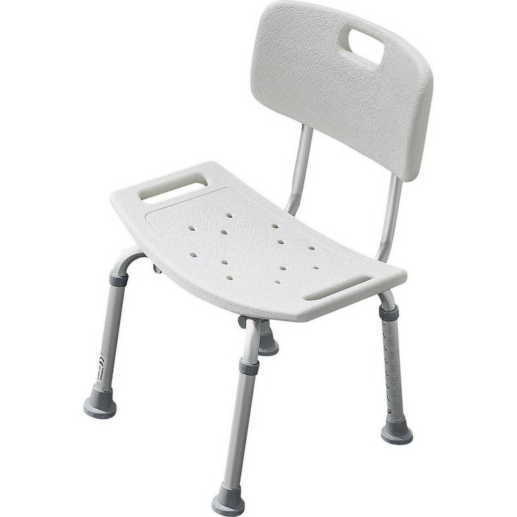 Drive Medical shower seat with backrest adjustable height 51cm - British product