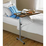 Drive Medical Deluxe overbed table with adjustable height, imported from the UK