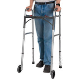 Drive Medical adjustable folding walking frame with wheels - British product