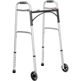 Drive Medical adjustable folding walking frame with wheels - British product