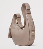 Aspinal Of London Soho Crescent small leather shoulder bag, UK version