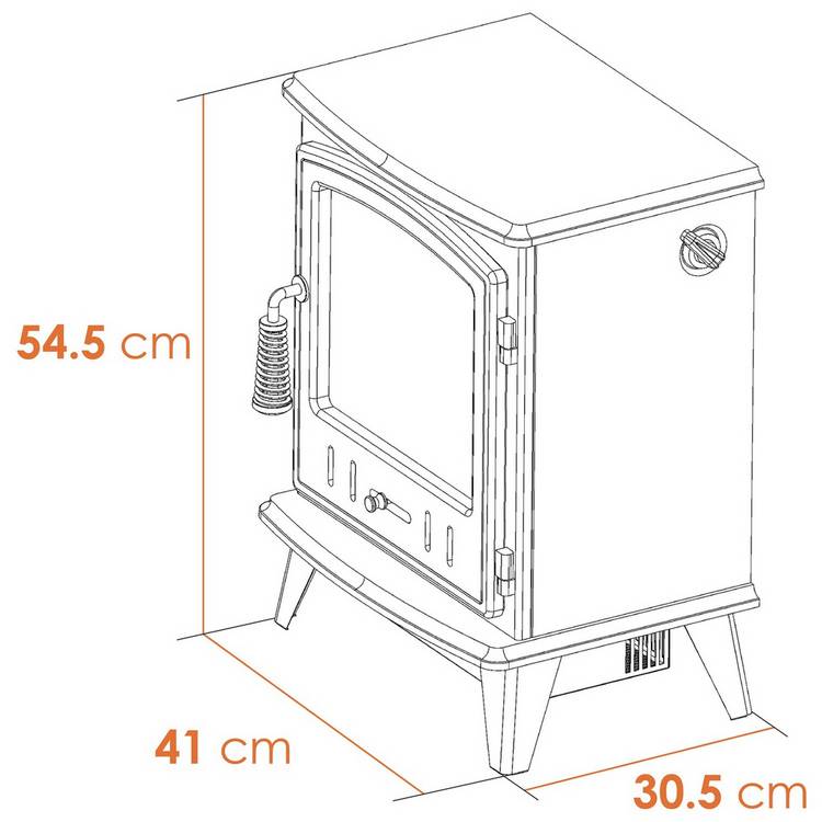 Adam Aviemore electric stove white - British product