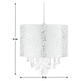 Argos Home silver suede beaded lampshade 30cm, imported from the UK