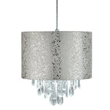 Argos Home silver suede beaded lampshade 30cm, imported from the UK