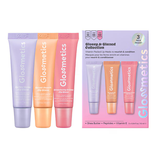 DNR Glossmetics Lip Glaze Kit 3er-Pack - Britisches Produkt